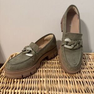 Big Chain Suede Loafers